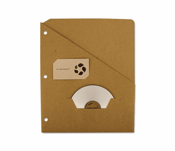 GDP00053 RePouch Recycled Slash Pocket Insert, Letter Size, Brown Kraft, 5/Pack By SUSTAINABLE GROUP