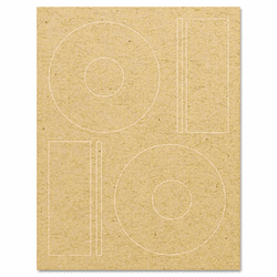 GDP00086 Laser CD/DVD Labels, Matte Brown, 50 Labels per Pack By SUSTAINABLE GROUP