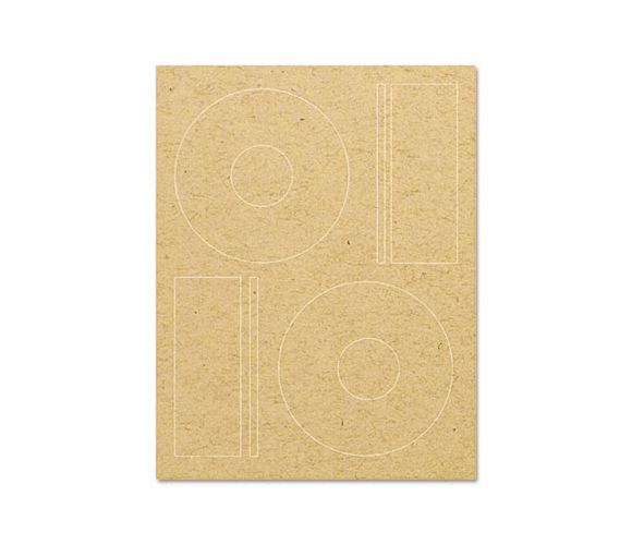 GDP00086 Laser CD/DVD Labels, Matte Brown, 50 Labels per Pack By SUSTAINABLE GROUP