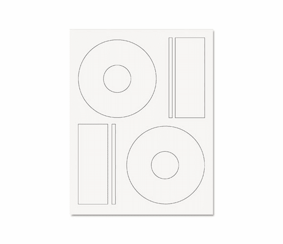 GDP00087 Laser CD/DVD Labels, Matte White, 50 Labels per Pack By SUSTAINABLE GROUP