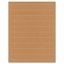GDP00095 Brown Kraft Printer Labels, 1 x 8, Permanent Adhesive, 250/Pack By SUSTAINABLE GROUP