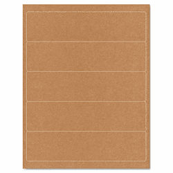 GDP00097 Brown Kraft Printer Labels, 2 x 8, Permanent Adhesive, 125/Pack By SUSTAINABLE GROUP