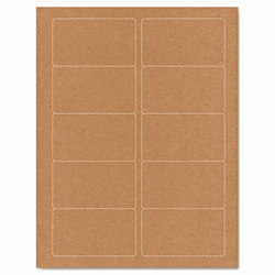 GDP00106 Brown Kraft Printer Labels, 2 x 3-1/2, Permanent Adhesive, 250/Pack By SUSTAINABLE GROUP