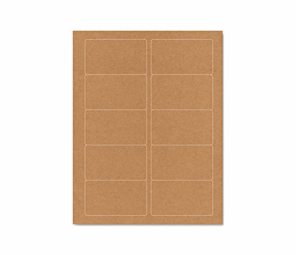 GDP00106 Brown Kraft Printer Labels, 2 x 3-1/2, Permanent Adhesive, 250/Pack By SUSTAINABLE GROUP