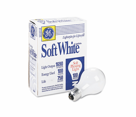 GEL41036 Incandescent Globe Bulbs, 100 Watts, 4/Pack By GENERAL ELECTRIC CO.