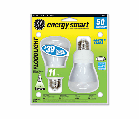 GEL76131 Compact Fluorescent Bulb, 14 Watt, R20 Reflector, Soft White By GENERAL ELECTRIC CO.