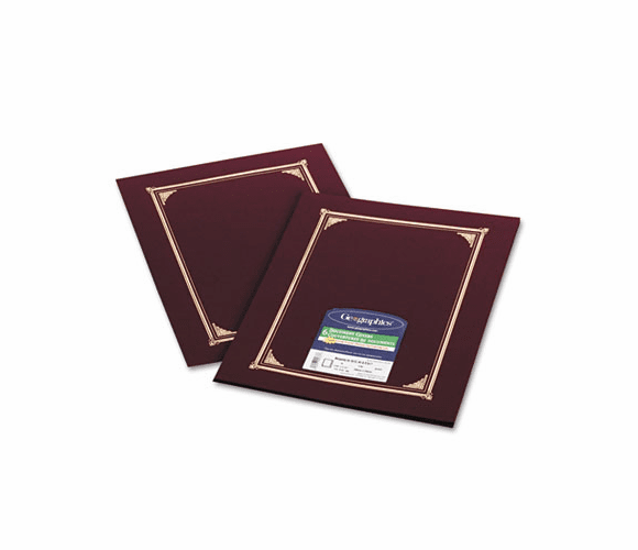 GEO45333 Certificate/Document Cover, 12-1/2 x 9-3/4, Burgundy, 6/Pack By GEOGRAPHICS