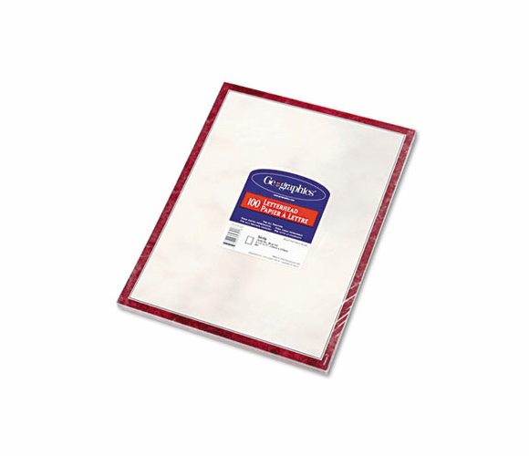 GEO47373 Design Paper, 24 lbs., Sicily, 8-1/2 x 11, Gray, 100/Pack By GEOGRAPHICS