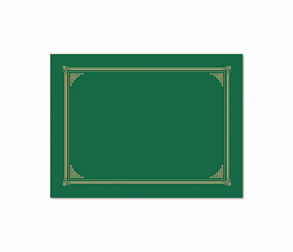 GEO47399 Certificate/Document Cover, 12-1/2 x 9-3/4, Green, 6/Pack By GEOGRAPHICS