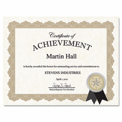 GEO47480 Certificate Kit, Gold Optima By GEOGRAPHICS