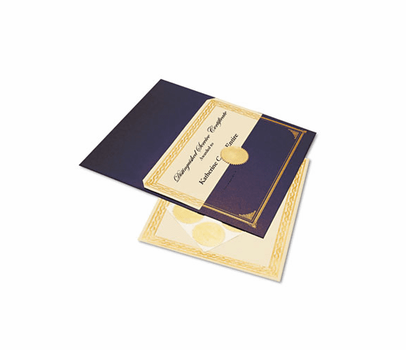 GEO47482 Ivory/Gold Foil Embossed Award Certificate Kit, Gray Metallic Cover, Ltr, 6/Pack By GEOGRAPHICS