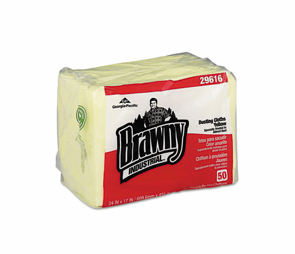 GEP29616 Dusting Cloths Quarterfold, 17 x 24, Yellow, 50/Pack, 4/Carton By GEORGIA PACIFIC