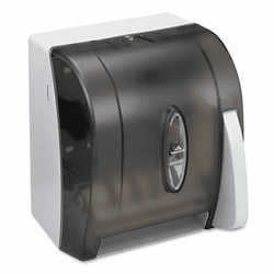 GEP54338 Hygienic Push-Paddle Roll Towel Dispenser, Translucent Smoke By GEORGIA PACIFIC