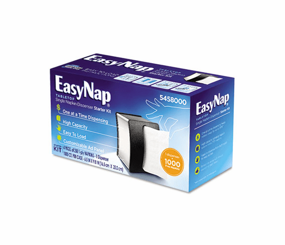 GEP5458000 Tabletop Napkin Dispenser Starter Kit, 5 x 9 x 14 3/4, Black By GEORGIA PACIFIC