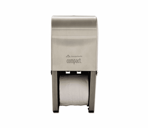 GEP56782 Vertical Double Roll Coreless Tissue Dispenser, 6x6.5x13.5, Stainless By GEORGIA PACIFIC