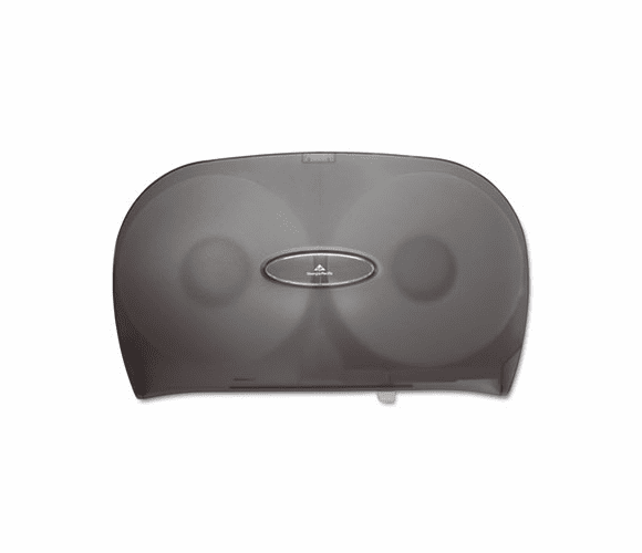 GEP59209 Jumbo Jr. Two-Roll Bathroom Tissue Dispenser, 20 8/25 x 6 x 12 19/25, Smoke By GEORGIA PACIFIC