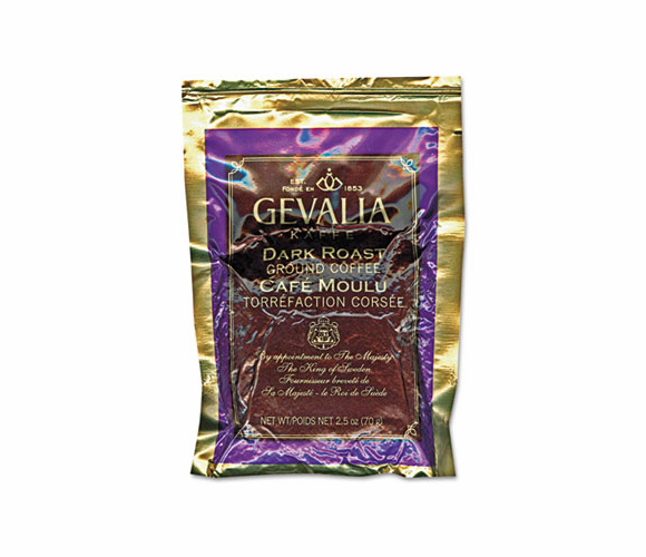GEV39143 Coffee, Dark Roast, 2.5 oz. Packet, 24/Carton By GEVALIA