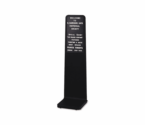 GHE40100 Tower Message Center, 17 x 56, Black By GHENT MANUFACTURING, INC