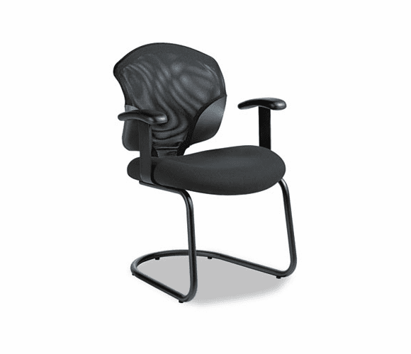 GLB1953 Tye Mesh Management Series Arm Chair w/Cantilever Base, Black By GLOBAL INDUSTRIES, INC.