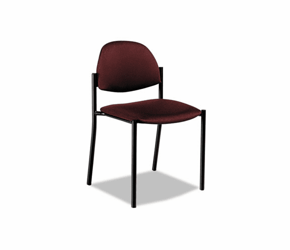 GLB2172BKPB07 Comet Series Armless Stacking Chair, Burgundy Polypropylene Fabric, 3/Carton By GLOBAL INDUSTRIES, INC.