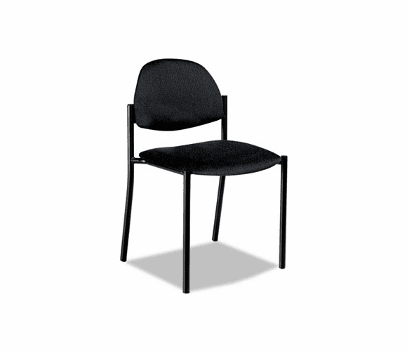 GLB2172BKPB09 Comet Series Armless Stacking Chair, Black Polypropylene Fabric, 3/Carton By GLOBAL INDUSTRIES, INC.