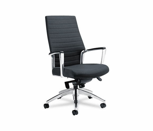 GLB2670LM445055 Accord Series High-Back Tilt Chair, Leather/Mock Leather, Black By GLOBAL INDUSTRIES, INC.