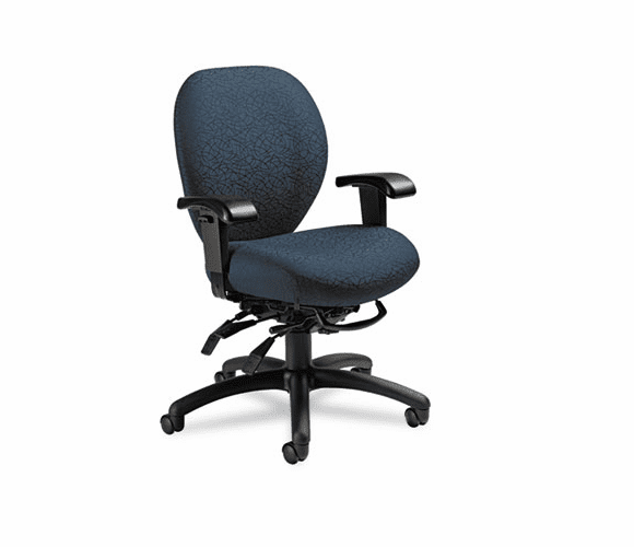GLB27813T607 Mallorca Mid-Back Multi-Tilt Chair, 20-1/2 x 20-1/2 x 39-1/2, Atmosphere Blue By GLOBAL INDUSTRIES, INC.