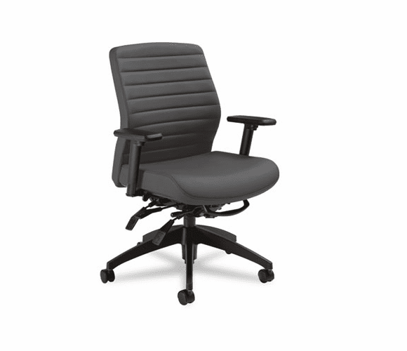 GLB28523SO47 Aspen Series Mid-Back Multi-Tilt Chair, Onyx Vinyl By GLOBAL INDUSTRIES, INC.