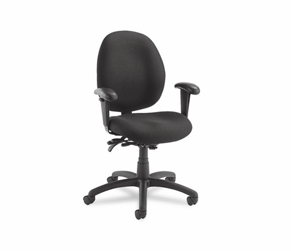 GLB31413BKPB09 Malaga Low-Back Multi-Tilter Swivel Chair, Acrylic/Polyester, Asphalt By GLOBAL INDUSTRIES, INC.