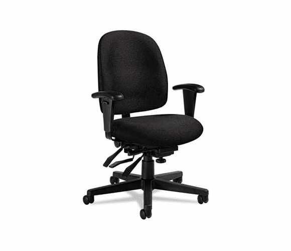 GLB32123NBKPB09 Granada Series Low-Back Multi-Tilter Chair, Polypropylene Fabric, Black By GLOBAL INDUSTRIES, INC.