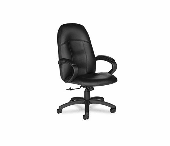 GLB4526450550 Tamiri Series High-Back Tilt Chair, 25 x 27 x 45, Black Leather, Black Frame By GLOBAL INDUSTRIES, INC.