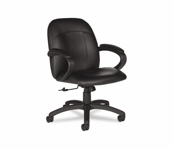 GLB4527450550 Tamiri Series Low-Back Tilt Chair, 25 x 26-1/2 x 39, Black Leather/Frame By GLOBAL INDUSTRIES, INC.