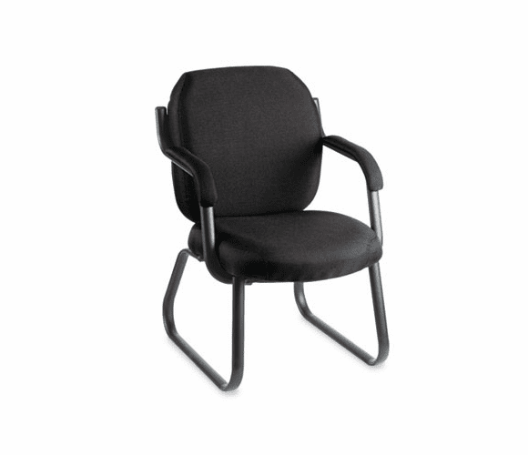 GLB4735BKPB09 Commerce Series Guest Arm Chair, Sled Base, Asphalt Black Fabric By GLOBAL INDUSTRIES, INC.