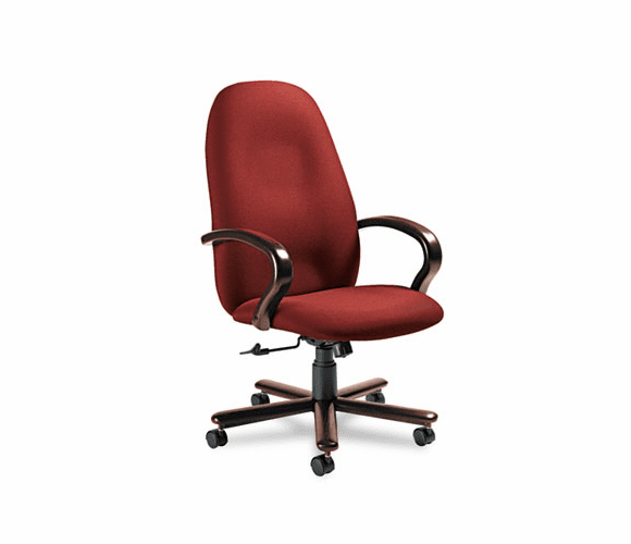 GLB49464TMMIM52 Enterprise High-Back Tilt Chair, 26-1/2 x 27 x 47-1/2h, Burgundy/Tiger Mahogany By GLOBAL INDUSTRIES, INC.