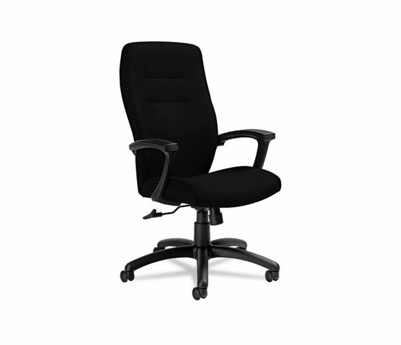 GLB50904BKS110 Synopsis Series High-Back Tilter Chair, Black Arms/Base, Black Fabric By GLOBAL INDUSTRIES, INC.