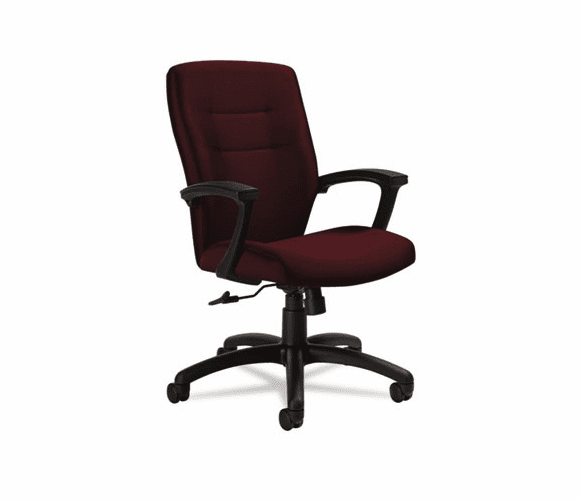 GLB50914BKS101 Synopsis Series Medium-Back Tilter Chair, Black Arms/Base, Cabernet Fabric By GLOBAL INDUSTRIES, INC.