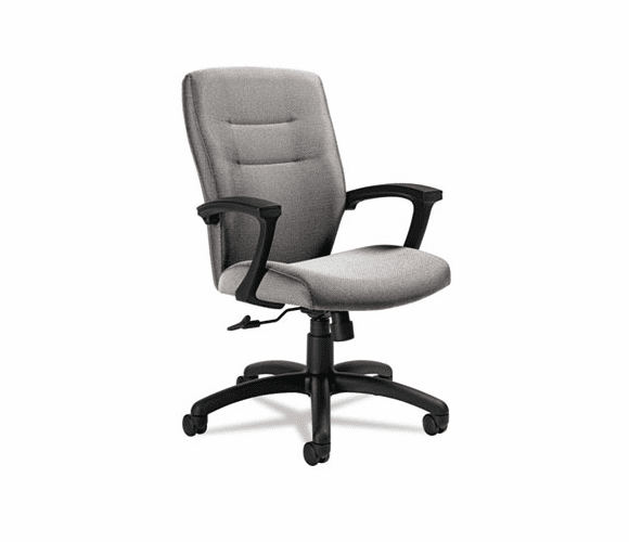 GLB50914BKS111 Synopsis Series Medium-Back Tilter Chair, Black Arms/Base, Graphite Fabric By GLOBAL INDUSTRIES, INC.