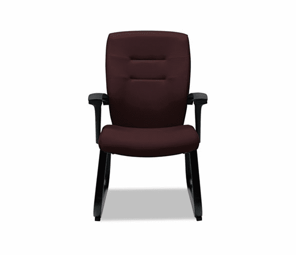 GLB5092BKS101 Synopsis Series Guest Arm Chair With Sled Base, Cabernet By GLOBAL INDUSTRIES, INC.