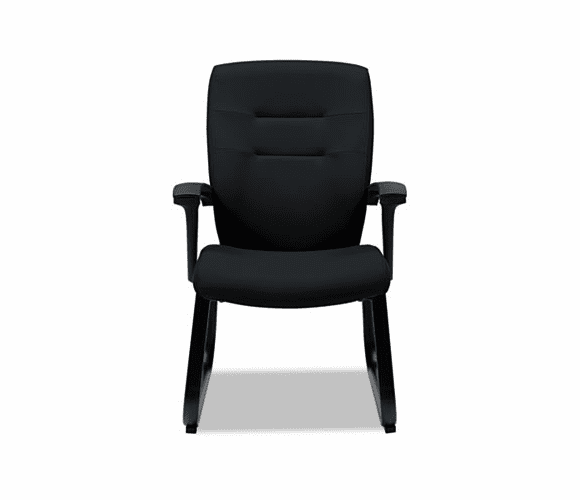 GLB5092BKS110 Synopsis Series Guest Arm Chair With Sled Base, Black By GLOBAL INDUSTRIES, INC.