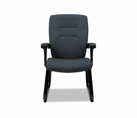 GLB5092BKS111 Synopsis Series Guest Arm Chair With Sled Base, Graphite By GLOBAL INDUSTRIES, INC.