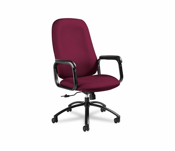 GLB53804BKJN07 Max Series High-Back Pneumatic Tilt Chair, Burgundy Fabric, Black Frame By GLOBAL INDUSTRIES, INC.
