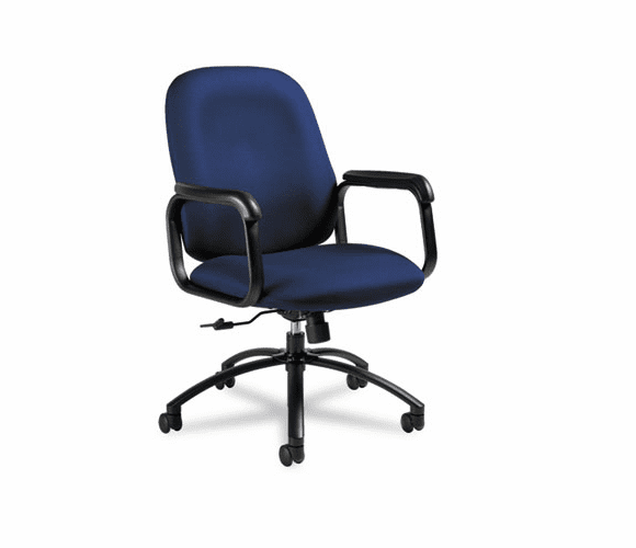 GLB53814BKJN01 Max Series Mid-Back Pneumatic Tilt Chair, Midnight Blue Fabric, Black Frame By GLOBAL INDUSTRIES, INC.