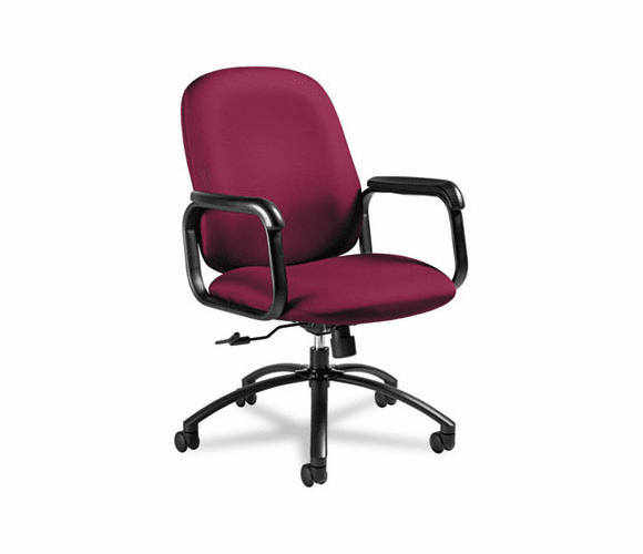 GLB53814BKJN07 Max Series Mid-Back Pneumatic Tilt Chair, Burgundy Fabric, Black Frame By GLOBAL INDUSTRIES, INC.