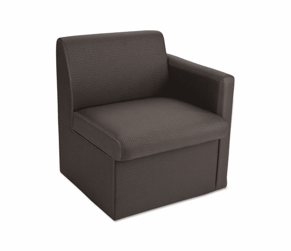 GLB7870LQL11 Braden Single Seat Reception Chair w/Left Arm, 24 x 27-1/2 x 30, Charcoal Gray By GLOBAL INDUSTRIES, INC.