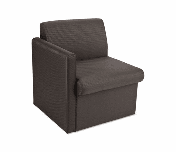 GLB7870RQL11 Braden Single Seat Reception Chair w/Right Arm, 24 x 27-1/2 x 30, Charcoal Gray By GLOBAL INDUSTRIES, INC.
