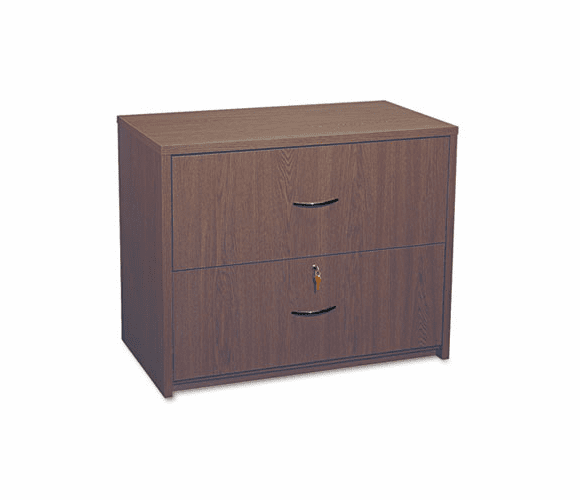 GLBG2036LFMAF Genoa Series Two-Drawer Lateral File, 36w x 20d x 29h, Mahogany By GLOBAL INDUSTRIES, INC.