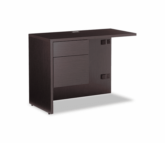 GLBG2040FLDES Genoa Series "L" Workstation Return, Left, 40w x 20d x 29h, Dark Espresso By GLOBAL INDUSTRIES, INC.