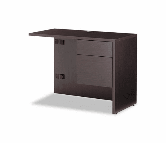 GLBG2040FRDES Genoa Series "L" Workstation Return, Right, 40w x 20d x 29h, Dark Espresso By GLOBAL INDUSTRIES, INC.