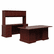 GLBG3060SPLDES Genoa Series Left Pedestal Workstation Desk, 60w x 30d x 29h, Dark Espresso By GLOBAL INDUSTRIES, INC.