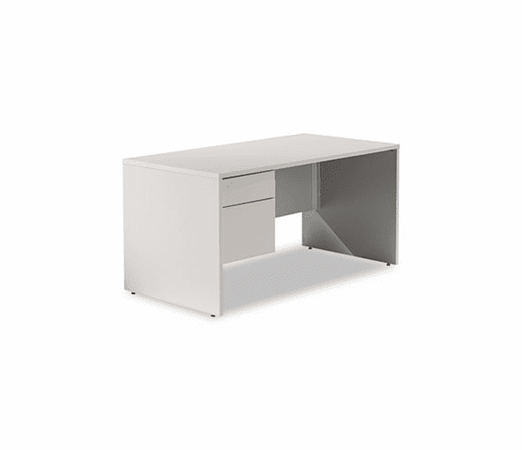 GLBG3060SPLGRY Genoa Series Left Pedestal Workstation Desk, 60w x 30d x 29h, Gray By GLOBAL INDUSTRIES, INC.